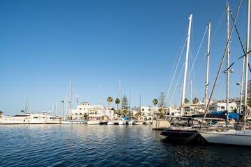 The marina of el kantaoui near Sousse; Tunisia .