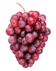 bunch of red grapes isolated on a white background.