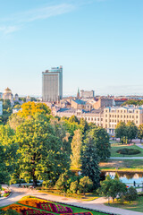 RIGA - 4 JULY, 2018: Amazing Aerial View of the Riga City, Latvia - Image