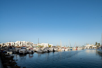 Fototapeta na wymiar The marina of el kantaoui near Sousse; Tunisia .