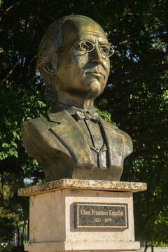 Santo Domingo / Dominican Republic - Febraury 28, 2018: Statue of Ulises Francisco Espaillat Qui&ntilde;ones. He served as president of the Dominican Republic from April 29, 1876 to October 5, 1876.