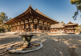 Ancient Toshodai-ji Buddhist temple in Nara, Japan