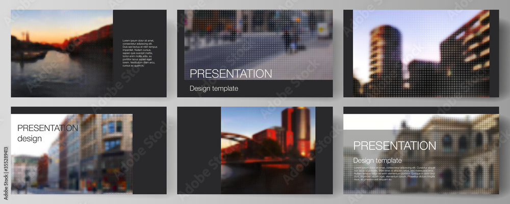 Poster vector layout of the presentation slides design business templates, multipurpose template for presen