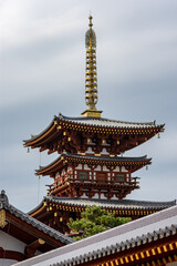 Fototapeta na wymiar Saito (West Pagoda) of the Yakushi-ji Buddhist temple in Nara, Japan