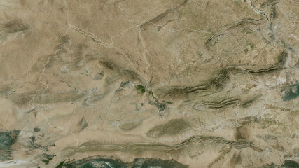 Gafsa, Tunisia - outlined. Satellite