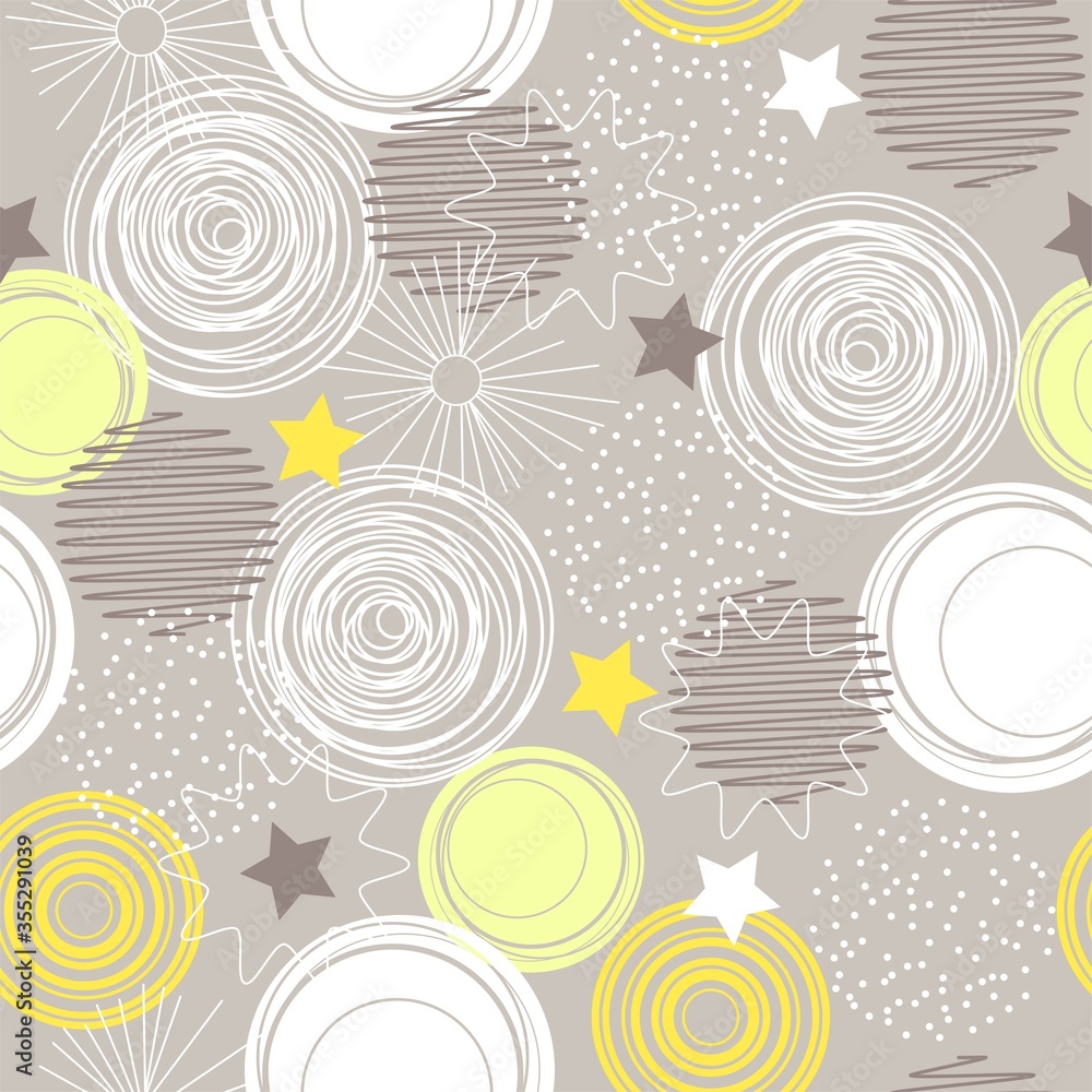 Poster vector seamless background pattern with abstract geometric elements