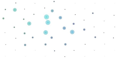 Light Blue, Green vector backdrop with chaotic shapes.