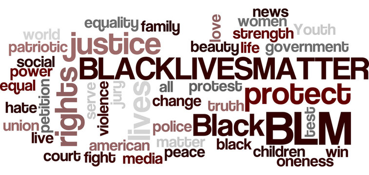 Black Lives Matter wordcloud Illustration