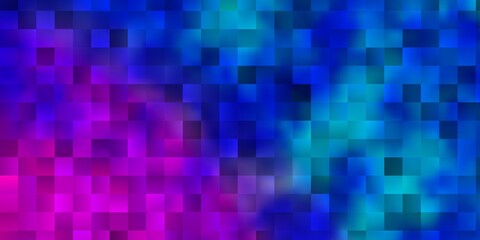 Light Pink, Blue vector background with rectangles.