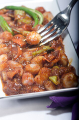 Homemade Hot and spicy Chutney made from Chili, Dates, and Onion.  Sri Lankan cuisine. Favorite Briyani dish. 

