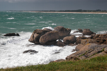 plage de Tr&eacute;vignon en Bretagne