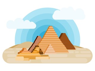 egypt giza desert pharaohs and pyramids sphinx - obrazy, fototapety, plakaty