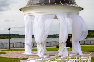 Rotunda, column, Palace style. Arch for weddings and exit ceremonies. design and architecture,...