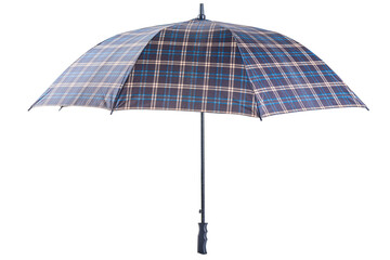 Big open umbrella checkered coloring on a white background