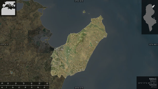 Nabeul, Tunisia - composition. Satellite