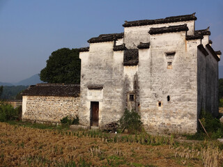 Traditional house in the morning in Anhui Province China