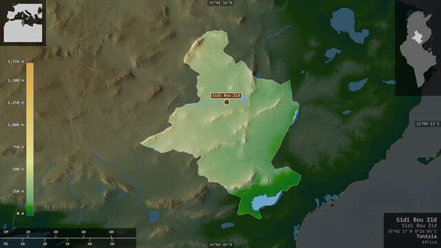 Sidi Bou Zid, Tunisia - composition. Physical