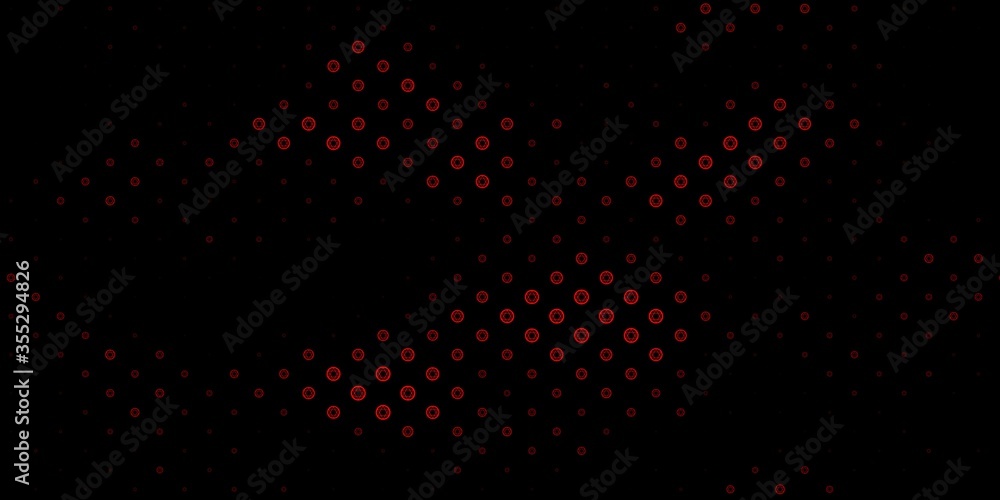 Wall mural dark red vector template with esoteric signs.