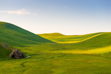 Fototapeta premium landscape green beautiful valley of mountains of Armenia in June