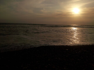 sunset on the beach