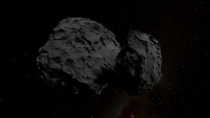 67P/Churyumov–Gerasimenko comet 3d render