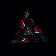 abstract background with colorful triangle