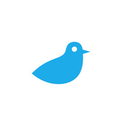 blue bird tweet icon. Stock vector illustration isolated on white background.