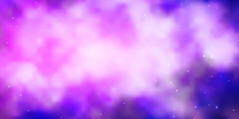 Light Purple vector texture with beautiful stars. Decorative illustration with stars on abstract template. Pattern for websites, landing pages.