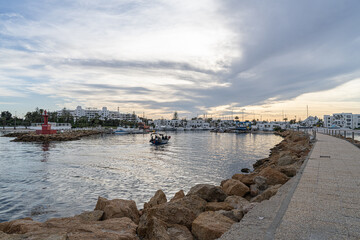 The tourist marina bay of El Kantaoui, near Sousse, in Tunisia .