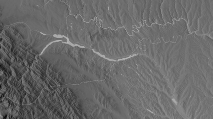 Chernivtsi, Ukraine - outlined. Grayscale