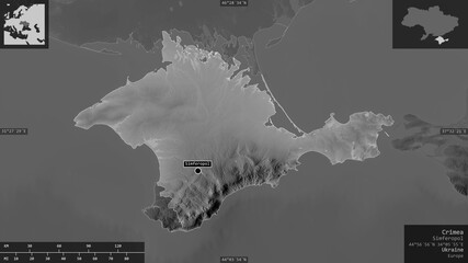 Crimea, Ukraine - composition. Grayscale © Yarr65