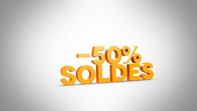 -50% soldes 3D orange
