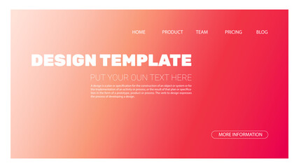 Colorful landing page. Fluid Gradient Futuristic abstract shapes composition Dynamic vector background pattern with minimal shapes. Trendy v Illustration for Wallpaper, Banner, website , Card, Book 