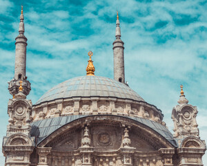 Fototapeta na wymiar Mosque Istanbul Turkey Cyan