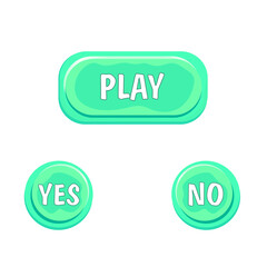 Set, collection of buttons for games, applications.
Brilliant horizontal shape object, animated interval, start page panel, game screensavers. The icons are round green. Vector image.