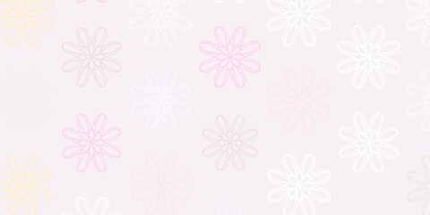 Light Pink vector natural layout with flowers.