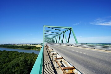 High bridge over the Kiel Canal, Schleswig Holstein Germany