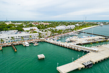 Fototapeta na wymiar Key West resorts aerial drone photo