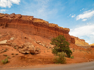 Beautiful landsacpe near Pleasant Creek Road of Capitol Reef National Park