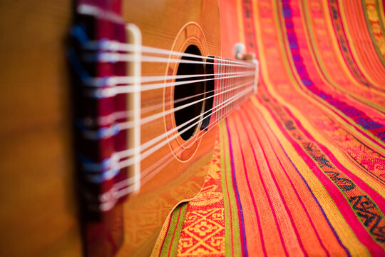 Charango on Andean Pattern blanket