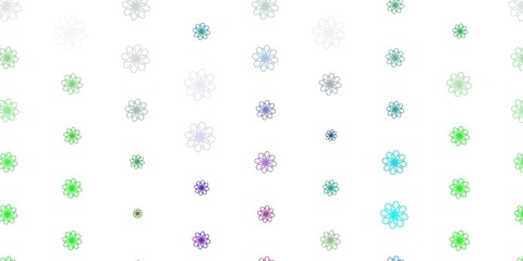 Light Multicolor vector natural artwork with flowers.