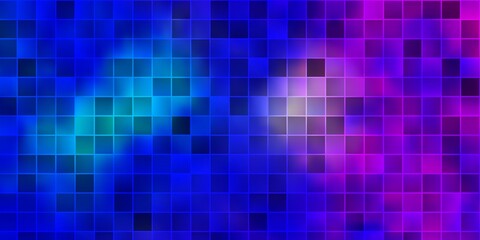 Light Pink, Blue vector pattern in square style.