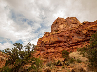 Beautiful landscape along the Cassidy Arch Trail of Capitol Reef National Park