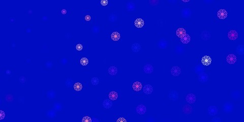 Light Blue, Yellow vector natural layout with flowers.