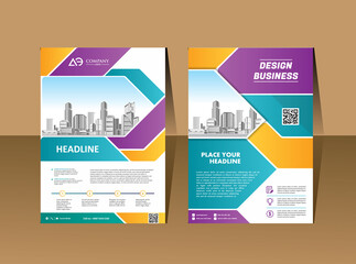 Vector flyer template layout design. For business brochure, poster, annual report, leaflet, magazine or book cover