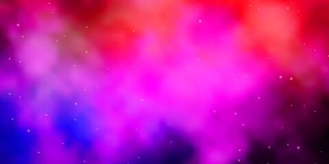 Light Pink, Red vector background with colorful stars. Shining colorful illustration with small and big stars. Pattern for new year ad, booklets.