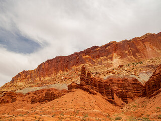 Beautiful landsacpe along the Scenic drive of Capitol Reef National Park