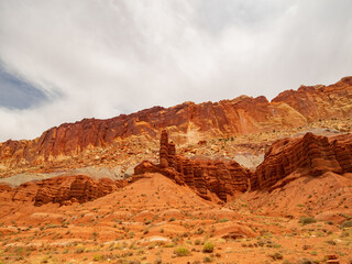 Beautiful landsacpe along the Scenic drive of Capitol Reef National Park