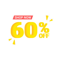 50% sale & discount label vector illustration flat. Suitable for many purposes.