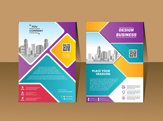 Vector flyer template layout design. For business brochure, poster, annual report, leaflet, magazine or book cover